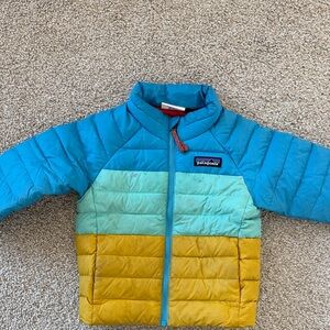 Patagonia kids down sweater jacket - Blue, Green, Yellow